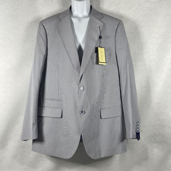 Alan Flusser Jackets & Blazers - Alan Flusser Jacket Men's XL Blue White Blazer Sport Coat Striped New